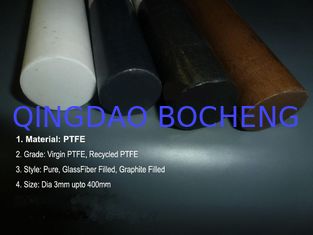 China Bronze Fiber PTFE  Rod Glass Carbon Graphite / Beads Filled supplier