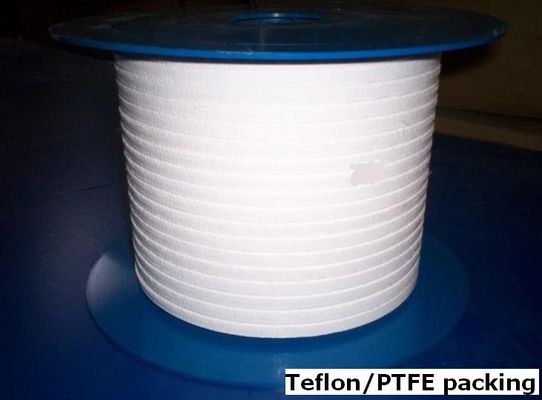 PTFE  Gland packing White Low Friction 100mm x 100mm For Pumps supplier