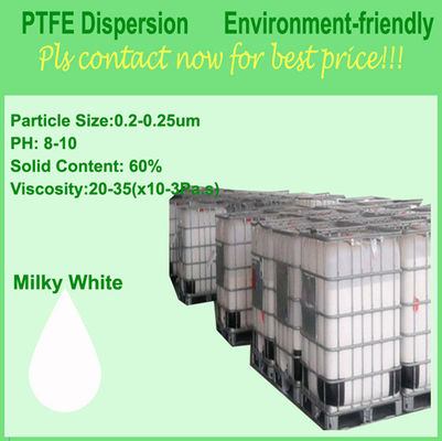 Yellowish Liquid PTFE  Dispersion With High Viscosity , Stick Metal Available supplier